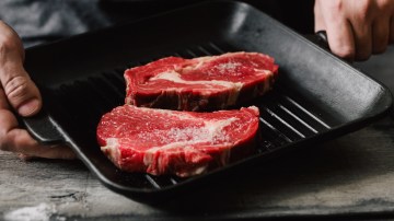 George Vekinis suggests microwaving steak for a minute or two