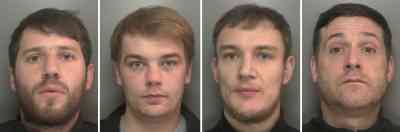 The convicted men: Sean Zeisz, Niall Barry, Joseph Peers and James Witham. Witham chased Dale through her house, firing at her repeatedly
